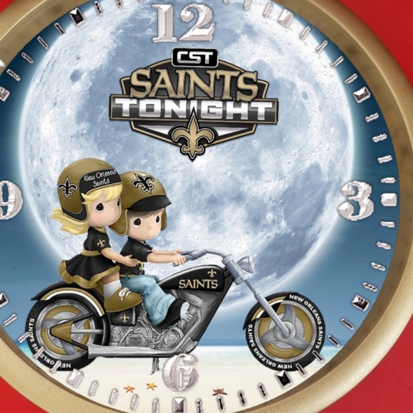 Precious moments nfl saints led light clock - Picture 5 of 5